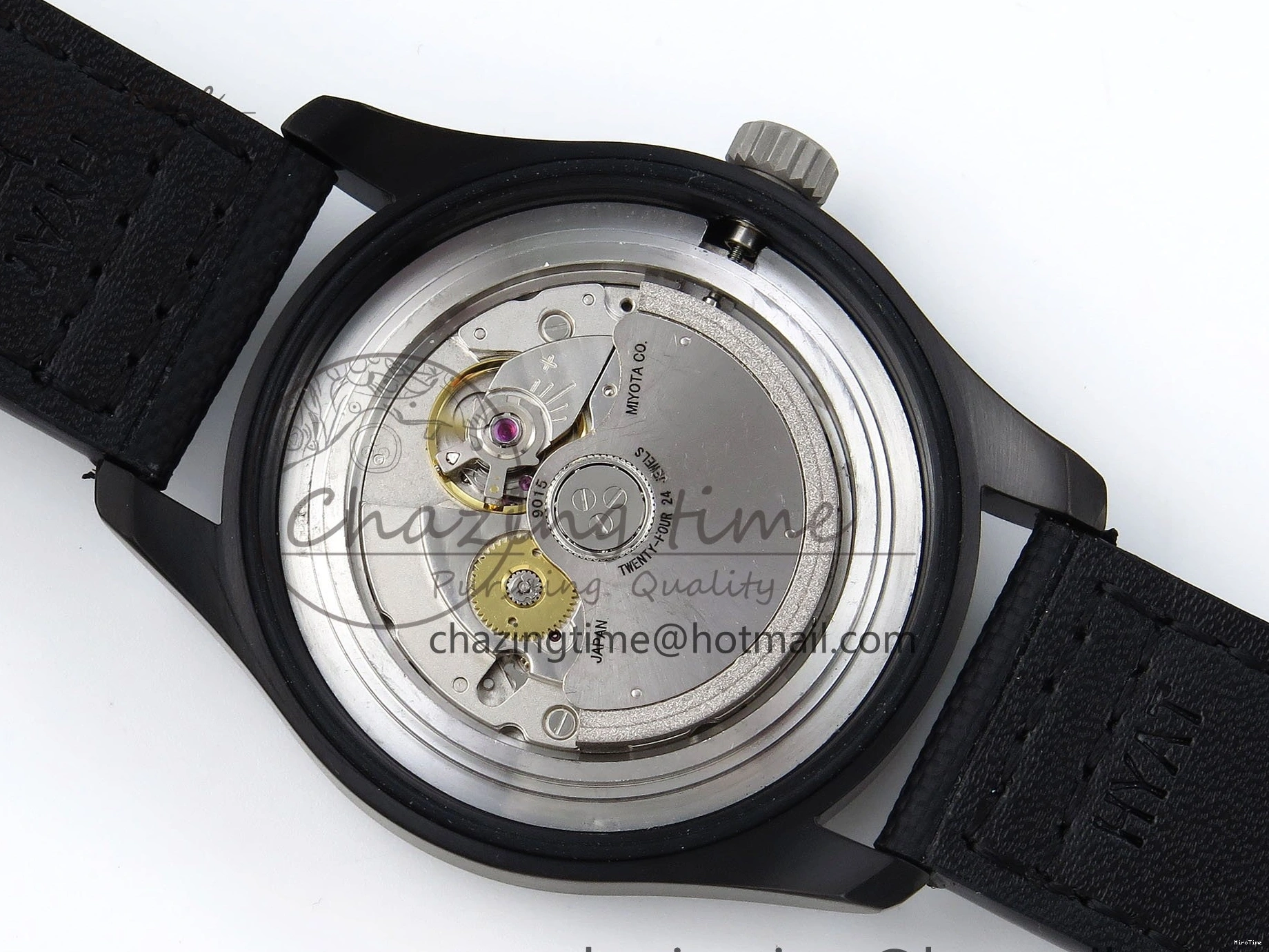 MIROTIME 0118 Pilot Black Ace BLSF 1:1 Best Edition White Lume Dial on Black Nylon Strap MIYOTA OnTrend 7021